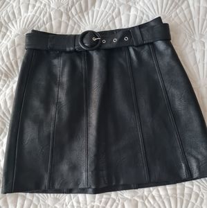 Stradivarius leather skirt